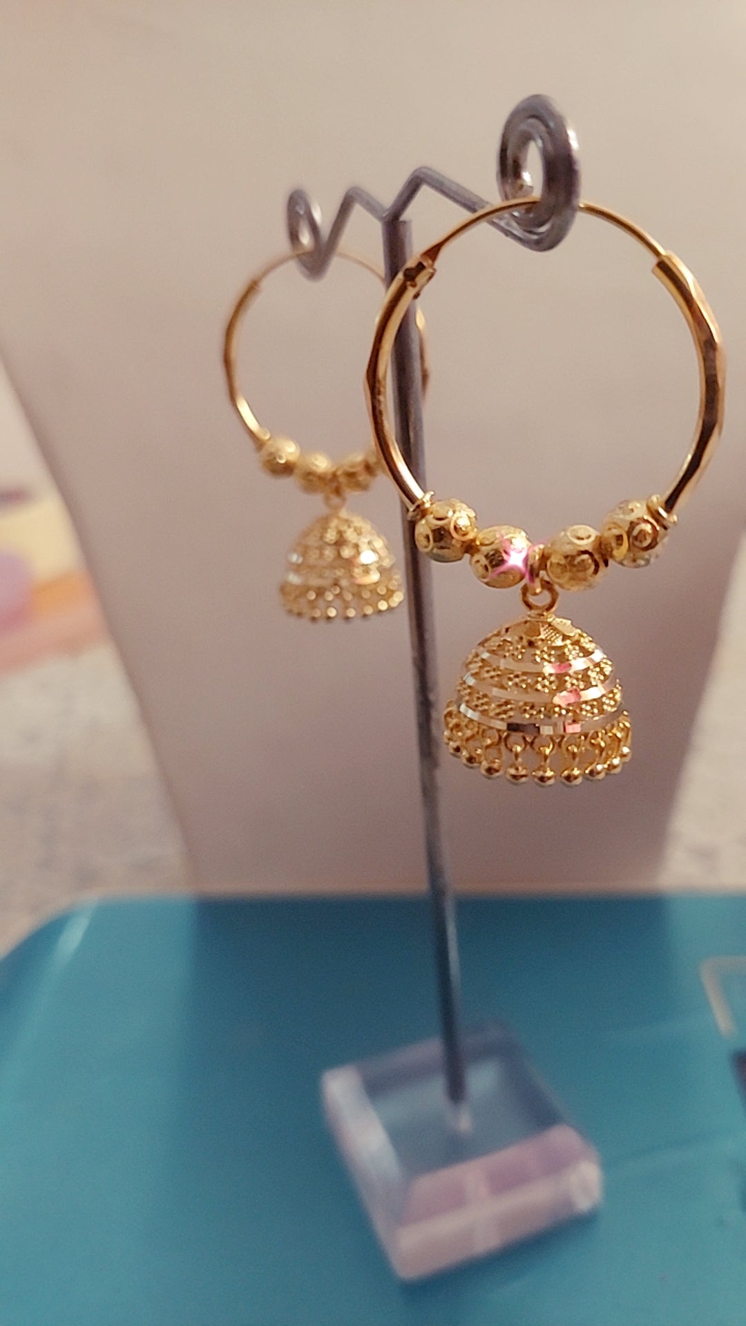 Loop earrings ( code 5432A) not 916 gold akshyani