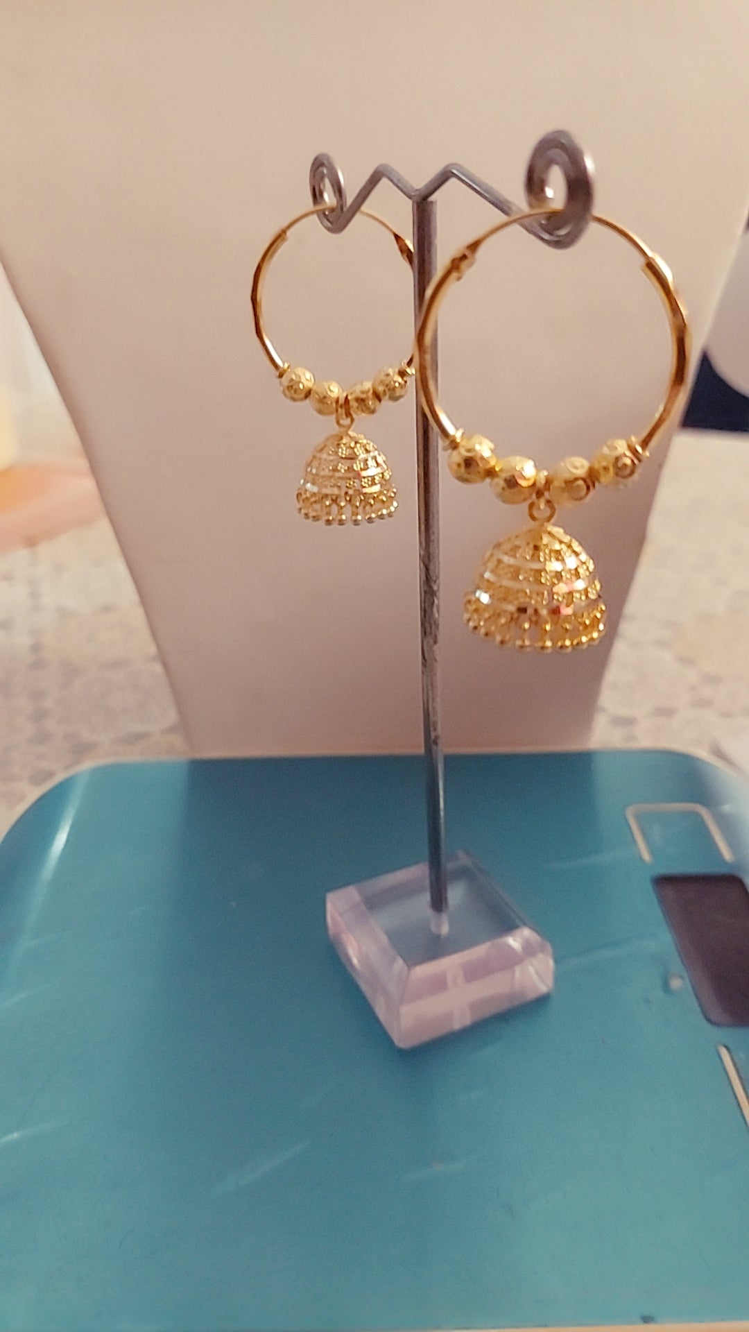 Loop earrings ( code 5432A) not 916 gold akshyani