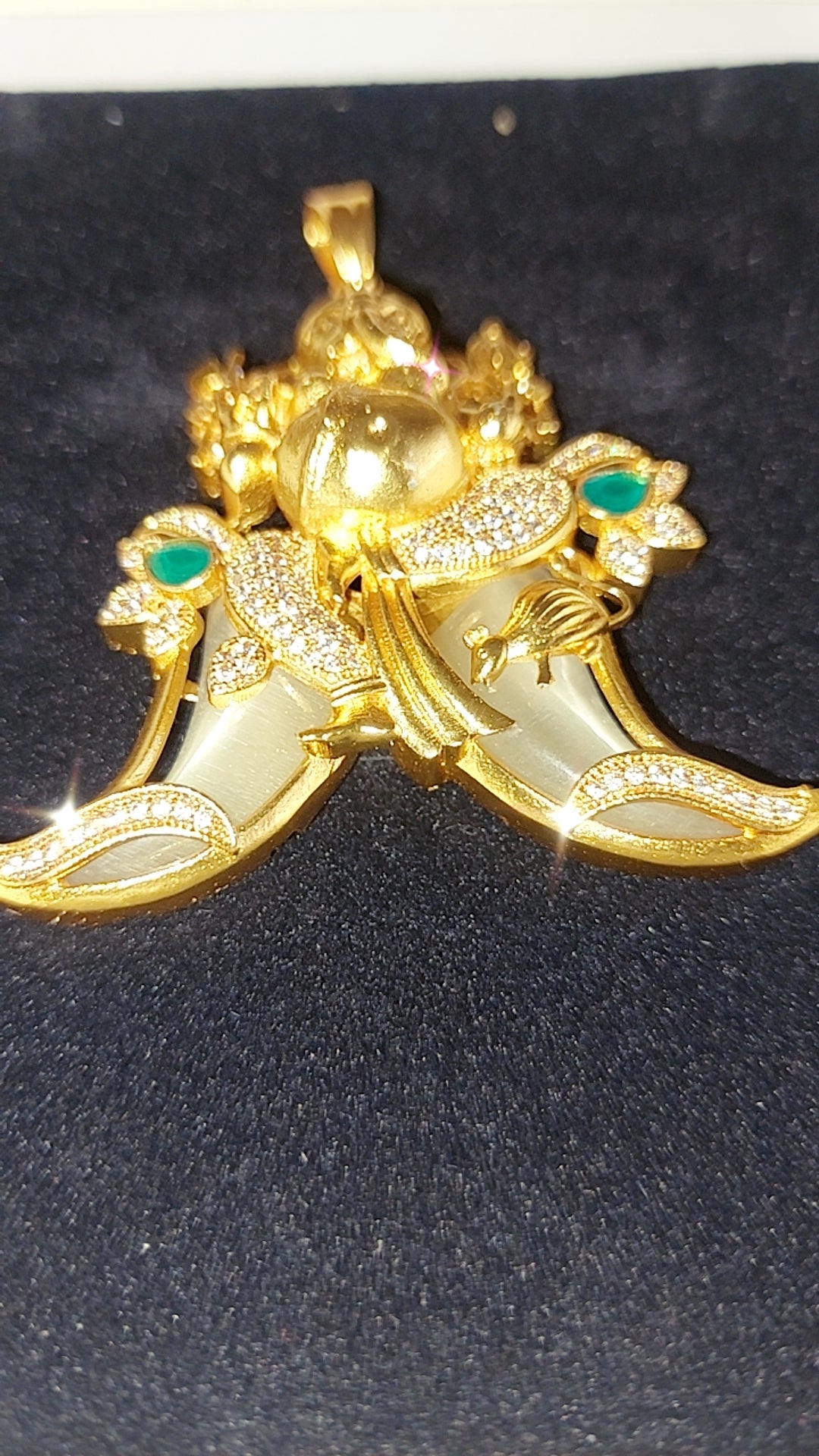 Ganesha faux t nail pendent