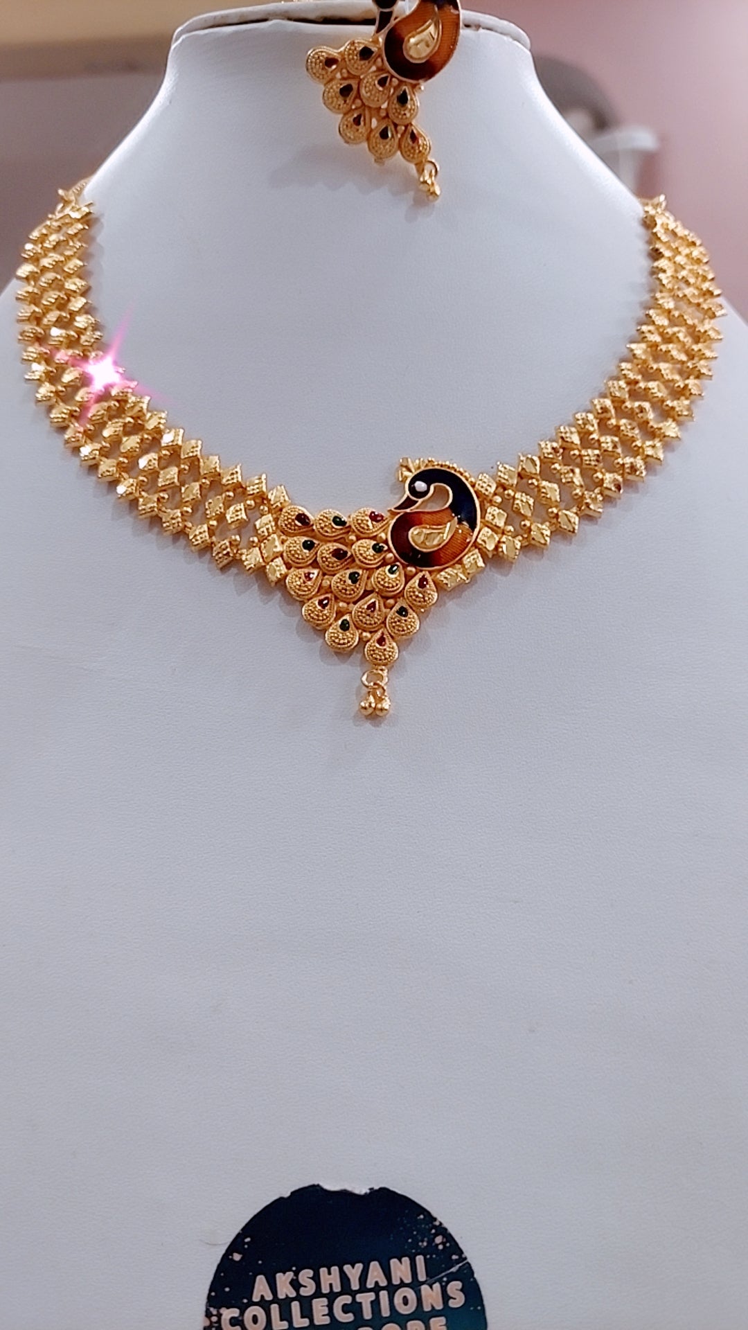 peacock necklace ( function wear )