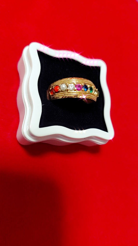 Faux navaratna ring ( not 916 )