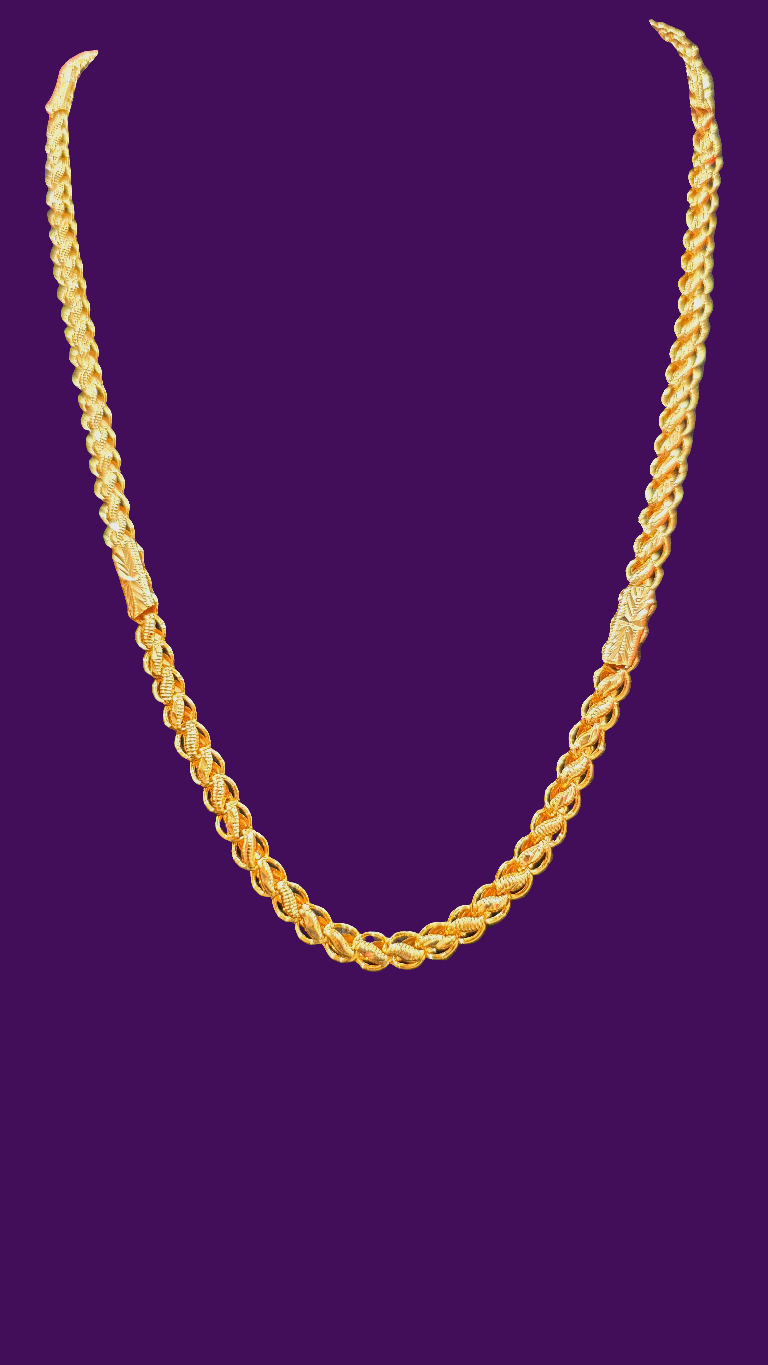 Function wear chain. Not 916 gold . 26 inches . ( not suitable for daily wear)