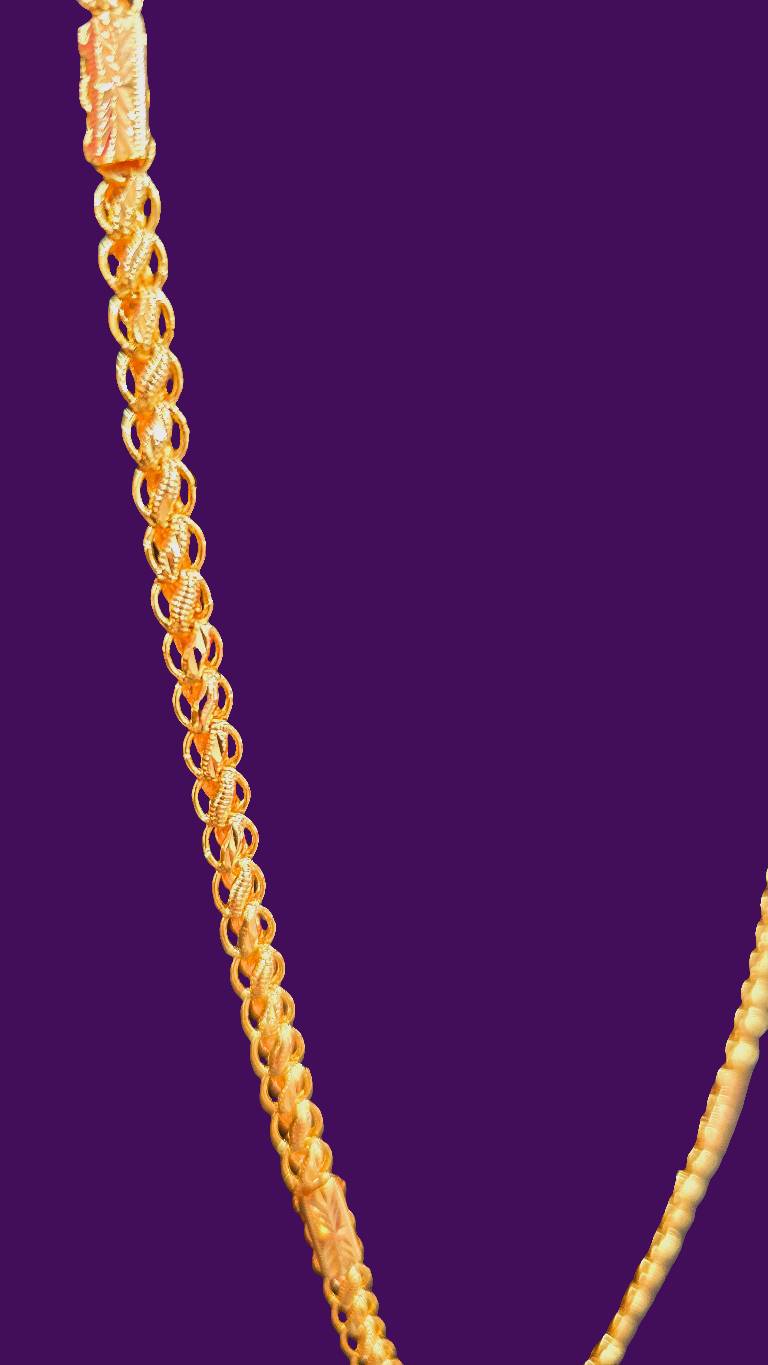 Function wear chain. Not 916 gold . 26 inches . ( not suitable for daily wear)