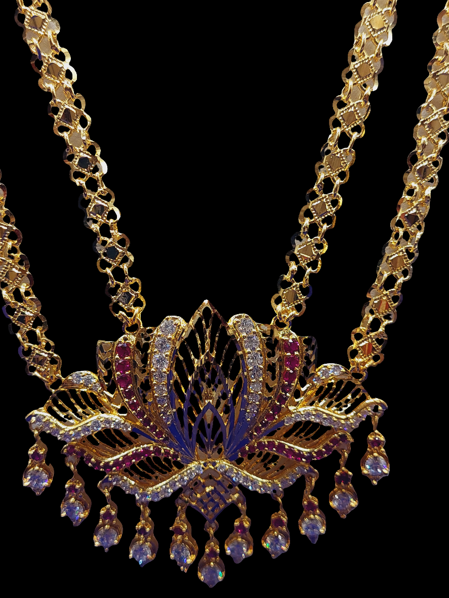 2 layer lotus maalai. Code 599A. Not 916 gold. Function wear.