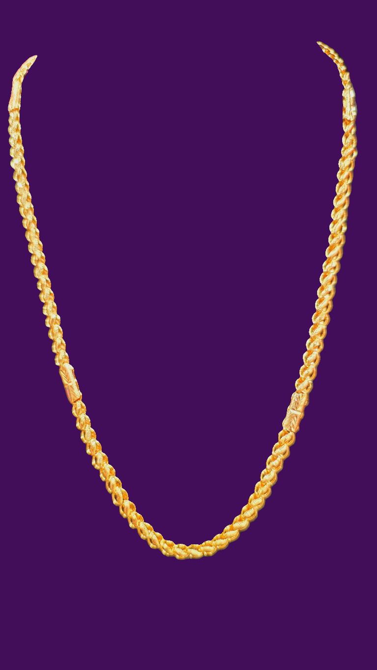 Function wear chain. Not 916 gold . 26 inches . ( not suitable for daily wear)