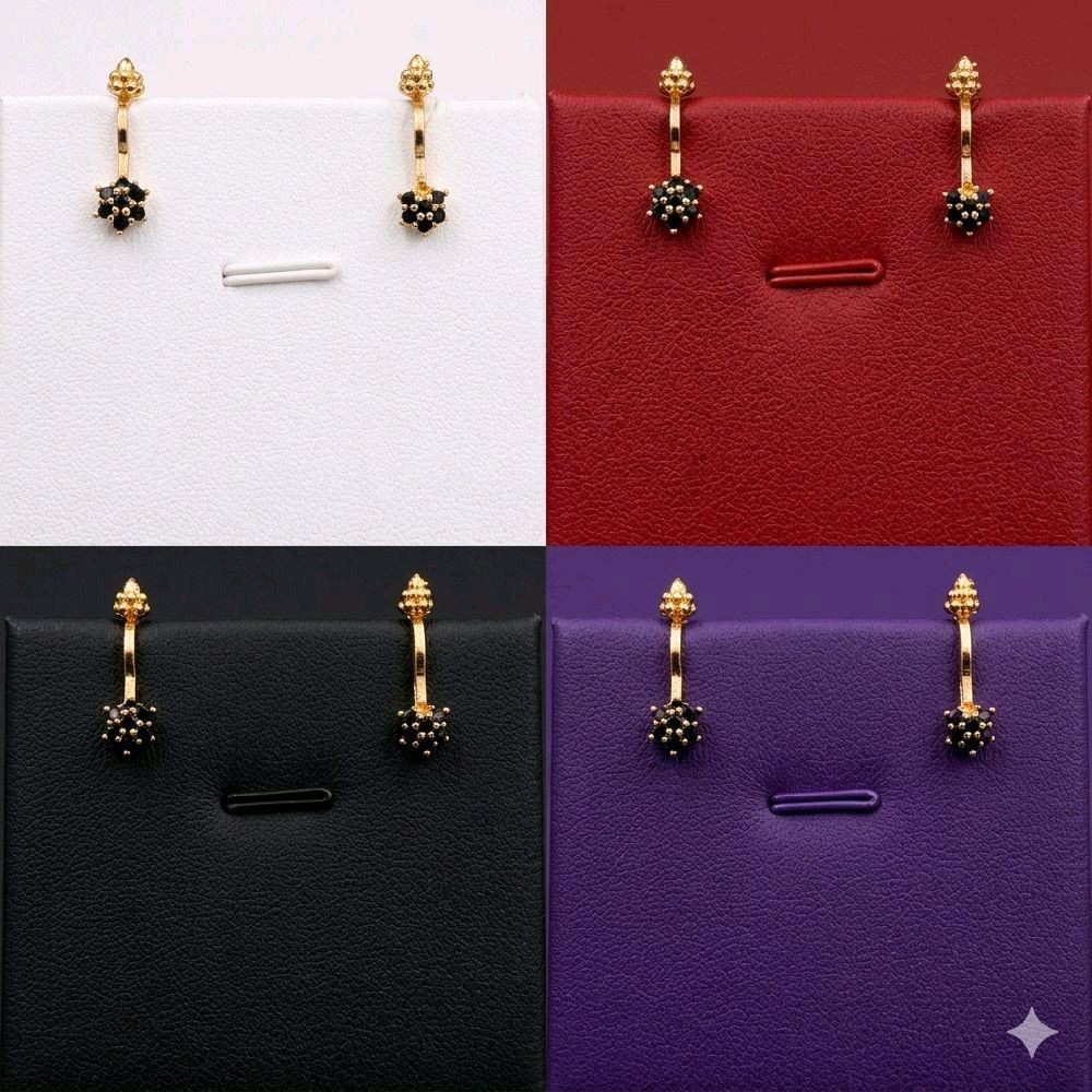 Press on koppu ( per pair) 2 pcs . No piercing needed. Not 916 gold. Code K098