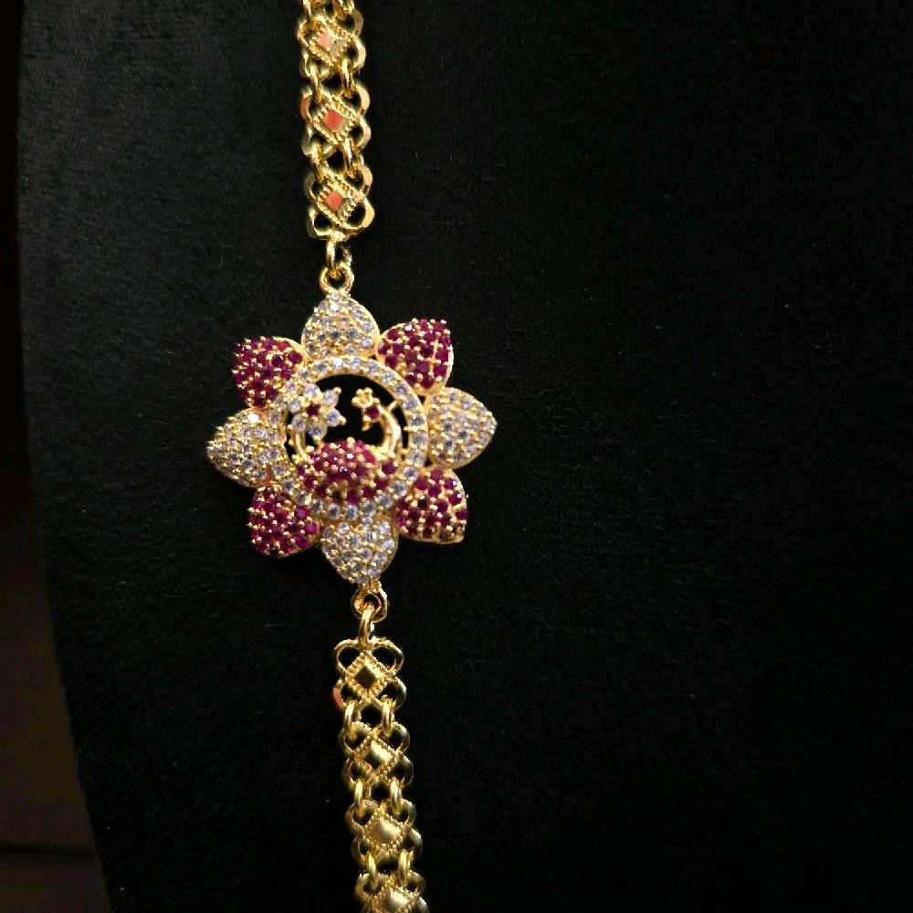 Function wear peacock flower motif. 28 inches in length. Code F 911
