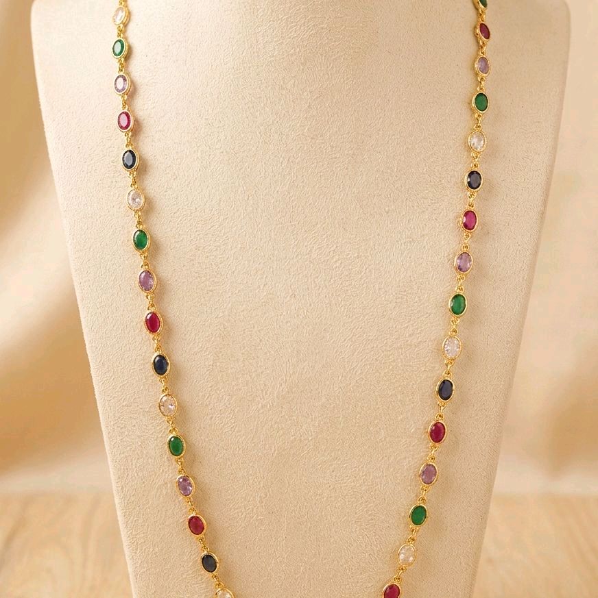 Daily wear 29 inches multi colour faucet beads. Not 916 gold. Code D 0909