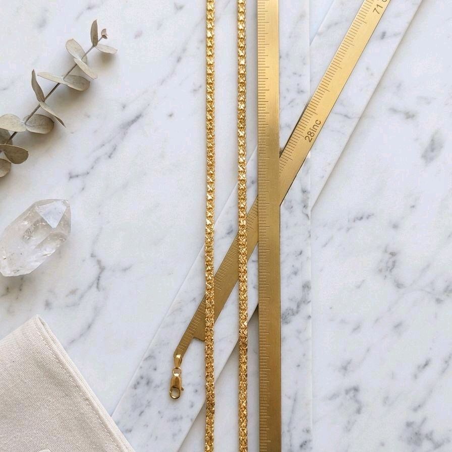Daily wear 28 inches length chain. Diamond cut chain. Not 916 gold. R898