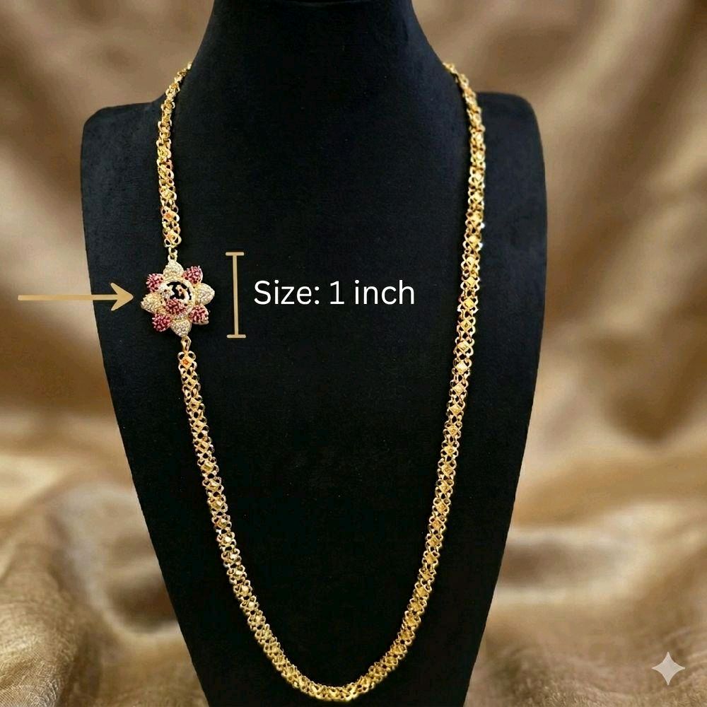 Function wear peacock flower motif. 28 inches in length. Code F 911