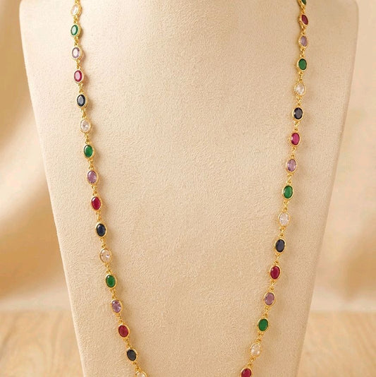 Daily wear 29 inches multi colour faucet beads. Not 916 gold. Code D 0909