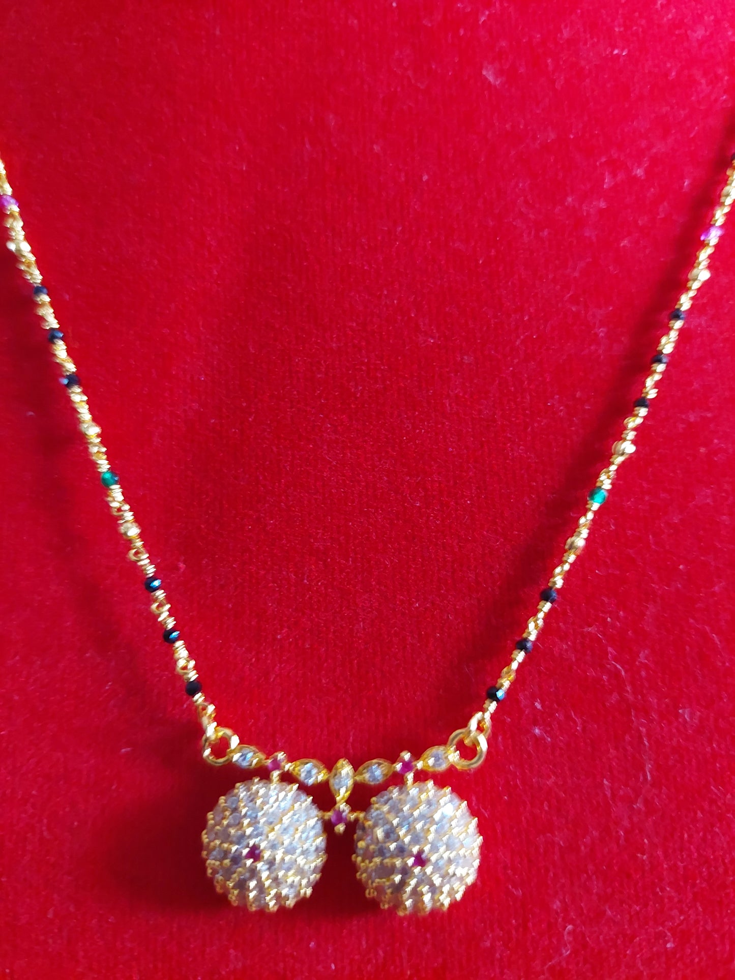 Multi colour beads mangalsutra