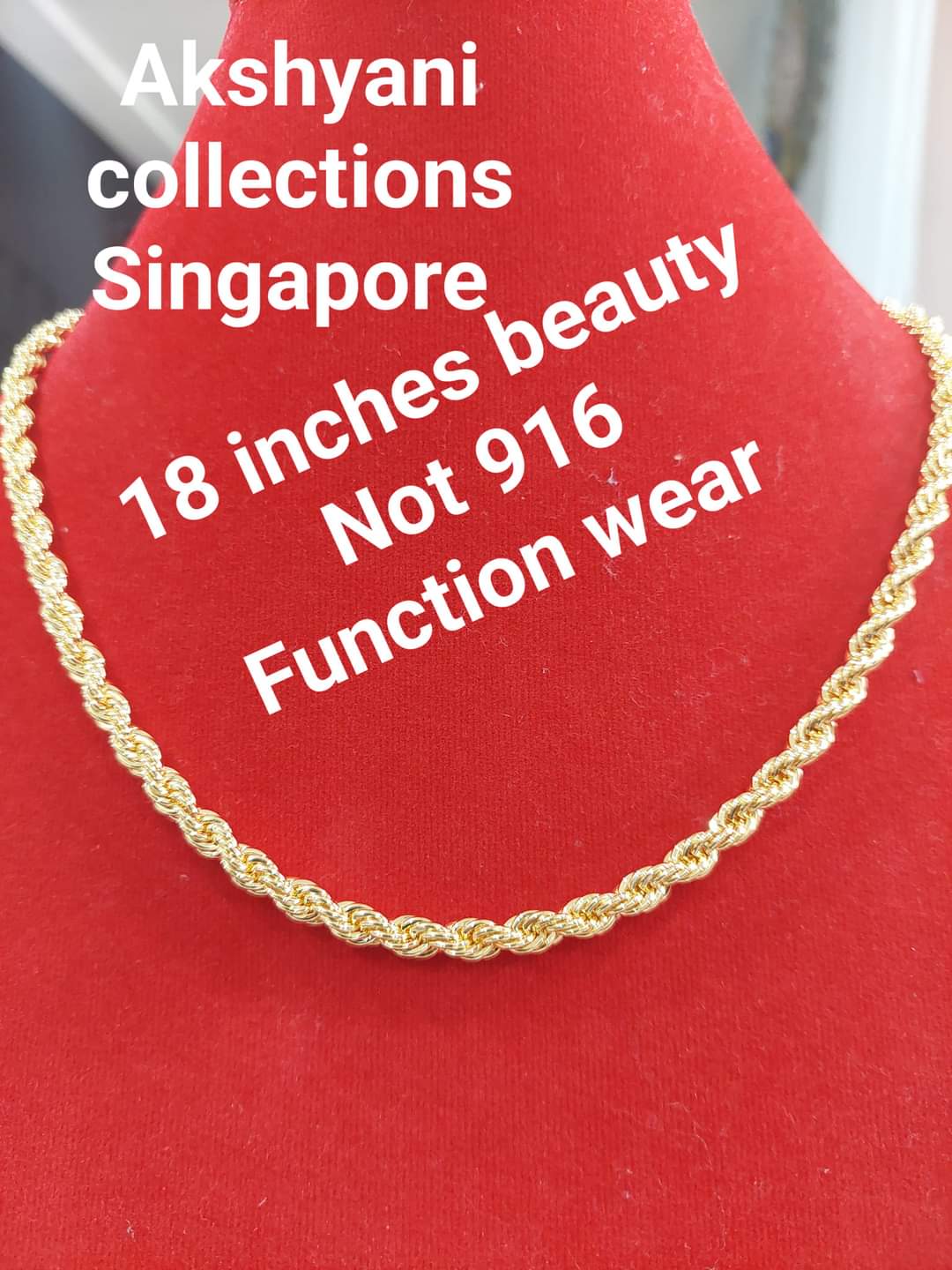 Rope chain (18 inches ) not 916 gold