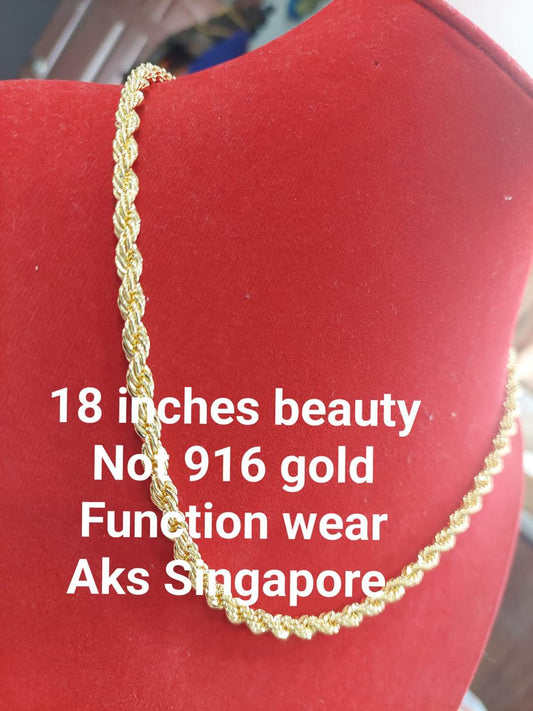 Rope chain (18 inches ) not 916 gold